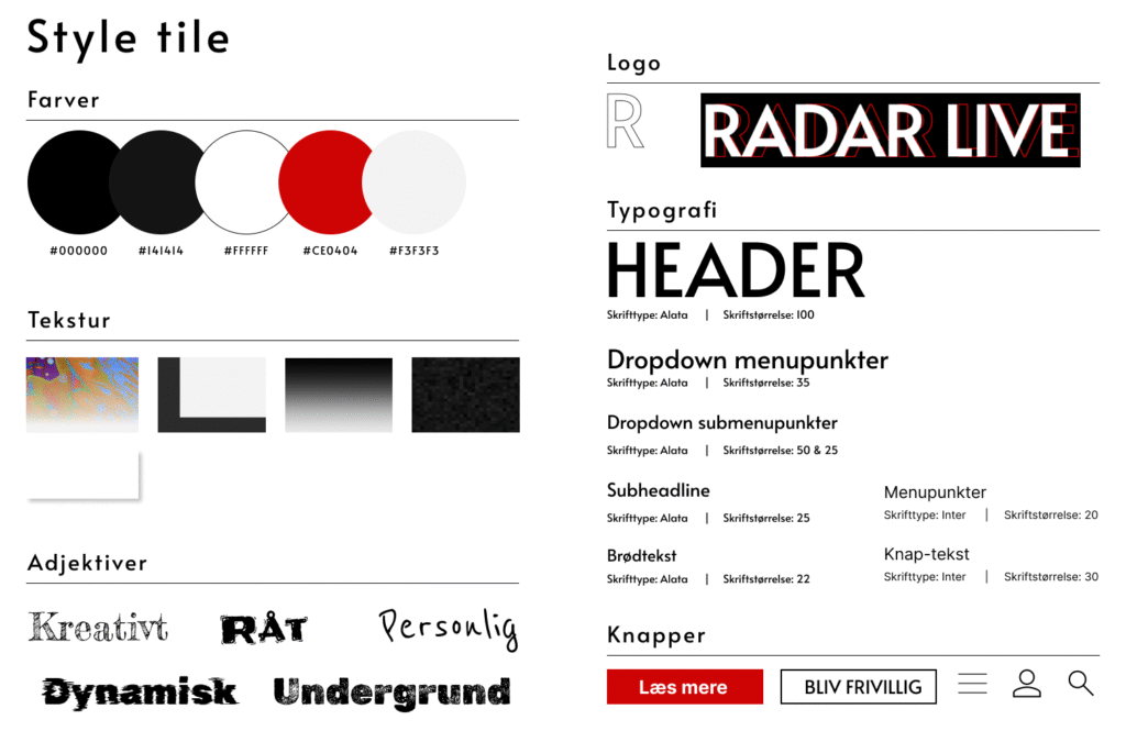 Radar style tile